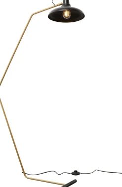 Lampa Podłogowa Czarno-złota Stalowa 130 Cm