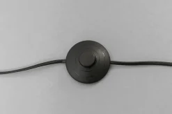 Lampa Podłogowa Czarno-złota Stalowa 130 Cm