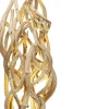 Lampa Podłogowa Naturalna Drewniana 150 Cm Podstawa Czarna