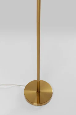 Lampa Podłogowa Palma Brązowa Rdzawa Strusie Pióra 165 Cm Podstawa Złota
