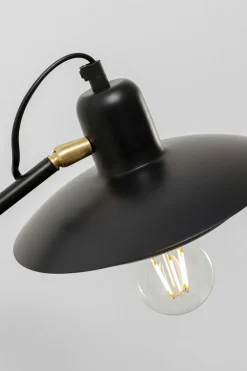 Lampa Podłogowa Podwójna Czarna Stalowa 149 Cm
