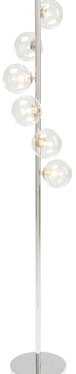 Lampa Podłogowa Scal Balls 28x160 Cm Srebrna
