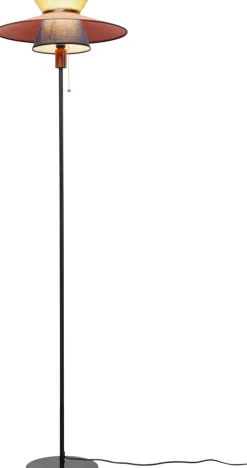 Lampa Podłogowa Z Kolorowym Kloszem Podstawa Czarna Ø45x160 Cm