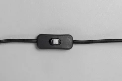 Lampa Podłogowa Złota Alpaka Z Czarnym Abażurem 81x108 Cm