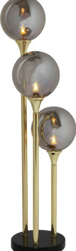 Lampa Stołowa Al Capone Tre 18x83 Cm Złota Klosze Przydymione