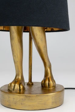 Lampa Stołowa Animal Rabbit 23x68 Cm Złota - Klosz Czarny