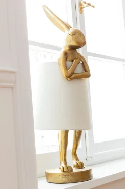 Lampa Stołowa Animal Rabbit 23x68 Cm Złota