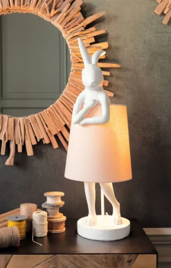 Lampa Stołowa Animal Rabbit 27x68 Cm Biała