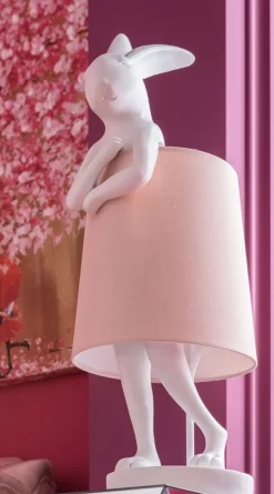 Lampa Stołowa Animal Rabbit 27x68 Cm Biała