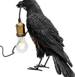 Lampa Stołowa Crow 14x34 Cm Czarna Matowa