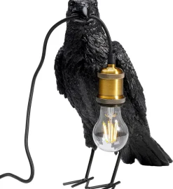 Lampa Stołowa Crow 14x34 Cm Czarna Matowa