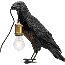 Lampa Stołowa Crow 14x34 Cm Czarna Matowa