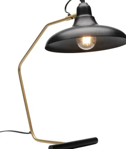 Lampa Stołowa Czarno-złota Stalowa 49 Cm