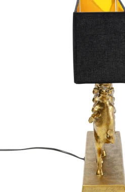 Lampa Stołowa Czarno-złota Tańczące Krowy 41x44 Cm