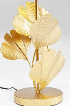 Lampa Stołowa Flores Ø30x62 Cm Złota - Klosz Czarny