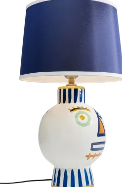 Lampa Stołowa Kolorowa Dwie Twarze 65 Cm Podstawa Z Porcelany