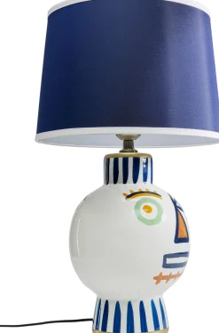 Lampa Stołowa Kolorowa Dwie Twarze 65 Cm Podstawa Z Porcelany