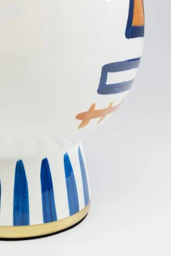 Lampa Stołowa Kolorowa Dwie Twarze 65 Cm Podstawa Z Porcelany
