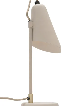 Lampa Stołowa Mała Stalowa Kolor Beż 32 Cm