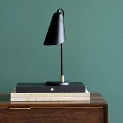 Lampa Stołowa Mała Stalowa Kolor Czarny 32 Cm