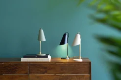 Lampa Stołowa Mała Stalowa Kolor Czarny 32 Cm