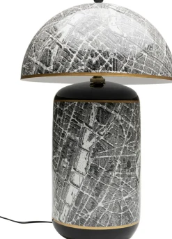 Lampa Stołowa Porcelana I Stal Ulice Paryża Ø38x60 Cm
