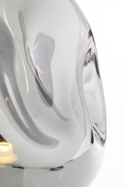 Lampa Stołowa Przydymiona Stal I Szkło 38 Cm