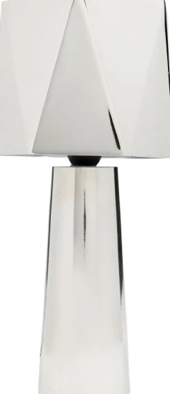 Lampa Stołowa Srebrna Nowoczesna 38 Cm