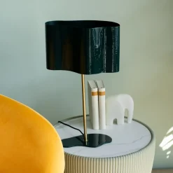 Lampa Stołowa Stalowa W Kolorze Ciemnozielonym 49 Cm