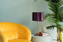 Lampa Stołowa Stalowa W Kolorze Fioletowym 49 Cm