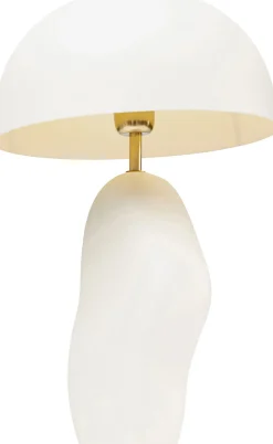 Lampa Stołowa Stalowa W Kolorze Białym 48 Cm