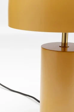 Lampa Stołowa Stalowa W Kolorze Curry Ø25x38 Cm