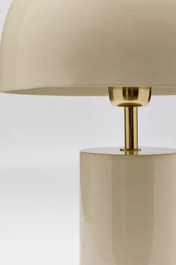 Lampa Stołowa Stalowa W Kolorze Ecru Ø25x38 Cm