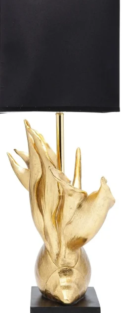 Lampa Stołowa Tropical Flower 51x65 Cm Czarno-złota