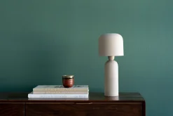 Lampa Stołowa Ze Stali W Kolorze Beżowym 39 Cm