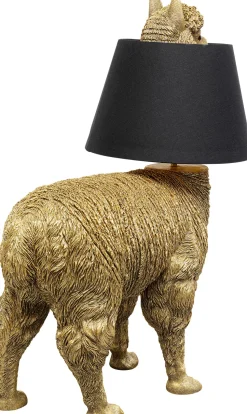 Lampa Stołowa Złota Alpaka Z Czarnym Abażurem 47x59 Cm