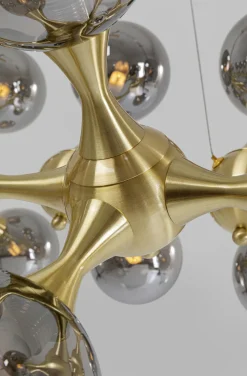 Lampa Wisząca Atomic Balls 140 Cm Złota - Klosze Przydymione