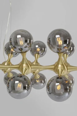 Lampa Wisząca Atomic Balls 140 Cm Złota - Klosze Przydymione