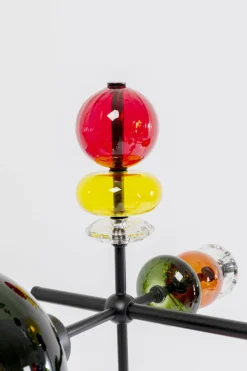 Lampa Wisząca Awangardowa Klosze Szklane Kolorowe 105x56 Cm