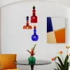 Lampa Wisząca Awangardowa Klosze Szklane Kolorowe Ø48x140 Cm