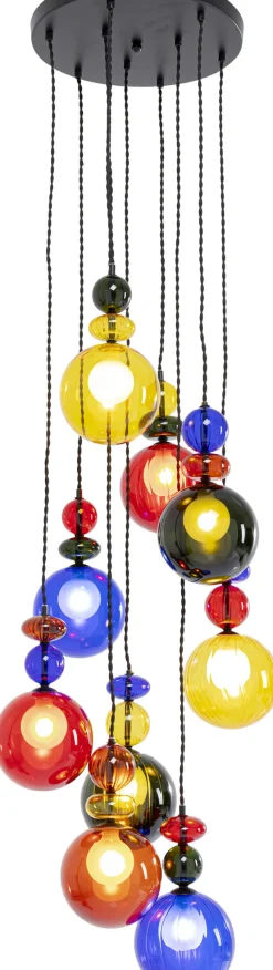 Lampa Wisząca Awangardowa Klosze Szklane Kolorowe Ø44x150 Cm