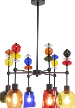 Lampa Wisząca Awangardowa Klosze Szklane Kolorowe 61x88 Cm