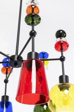 Lampa Wisząca Awangardowa Klosze Szklane Kolorowe 61x88 Cm