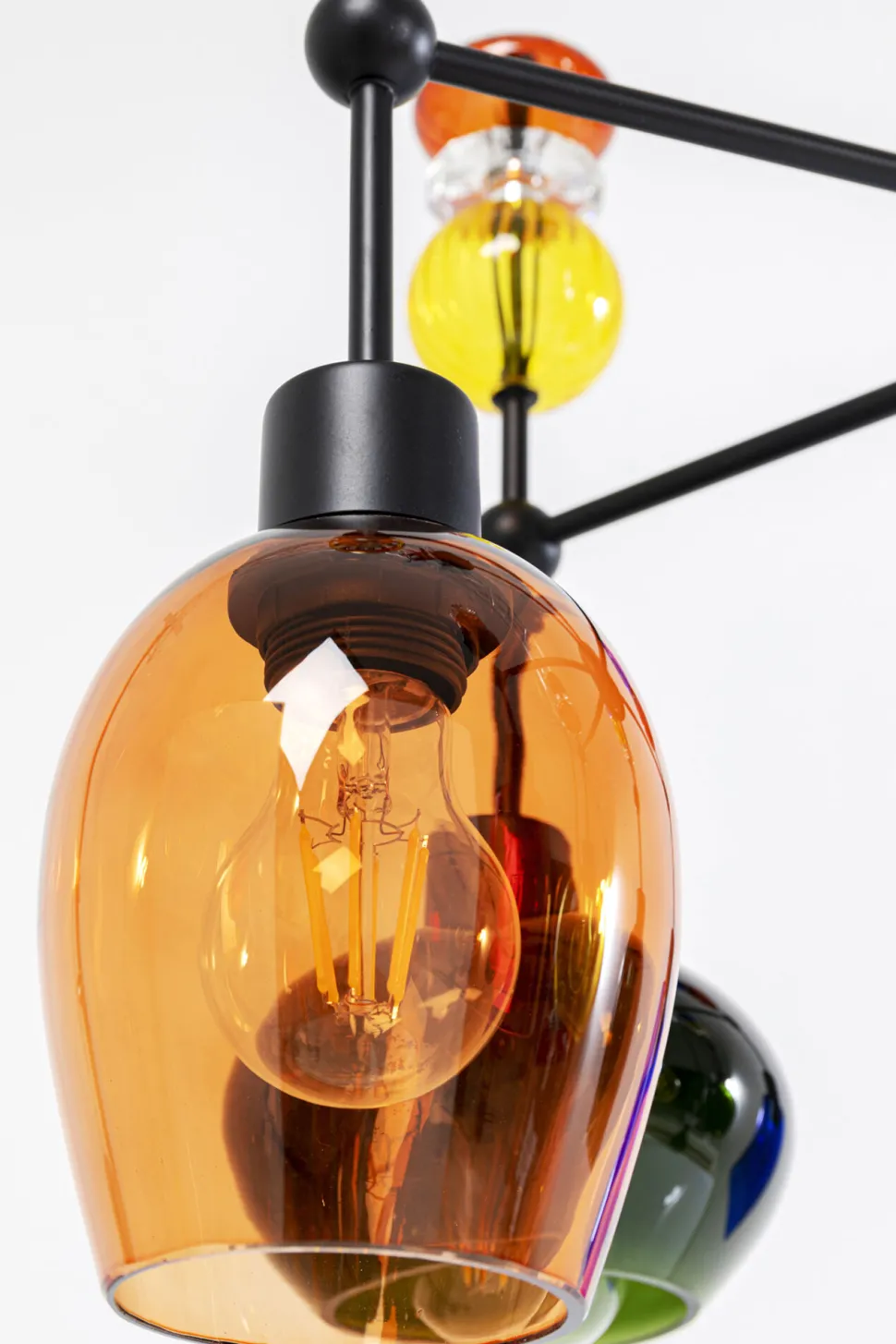 Lampa Wisząca Awangardowa Klosze Szklane Kolorowe 61x88 Cm