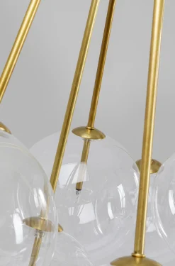 Lampa Wisząca Ballooning 66x95 Cm Złota - Klosze Transparentne