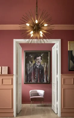 Lampa Wisząca Beam 72x72 Cm Mosiężna