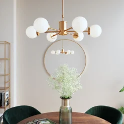 Lampa Wisząca Bolla Ø70 Cm Złota - Klosze Szklane