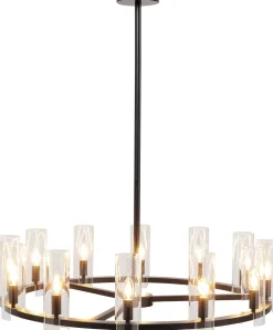 Lampa Wisząca Candel Crown Ø99 Cm Czarna - Klosze Szklane