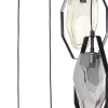 Lampa Wisząca Czarna Klosze Szklane 5xG9 Ø42 Cm