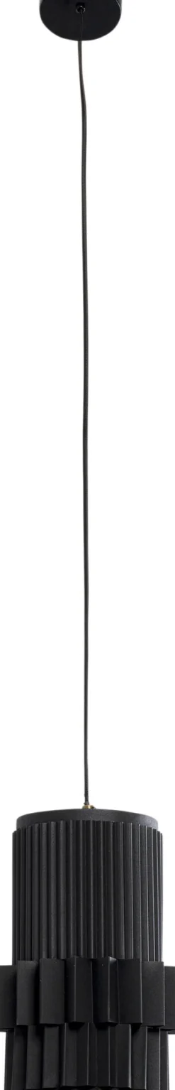 Lampa Wisząca Czarna Stalowa Tuba Ø19x33 Cm